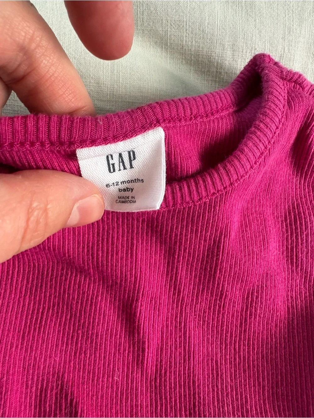 GAP Bright Fuchsia Long-Sleeve Tulle Tiered Dress